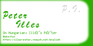 peter illes business card